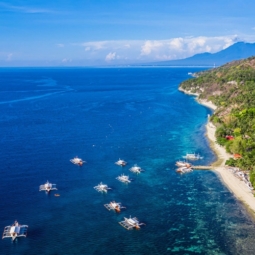 Oslob beach Aerial view