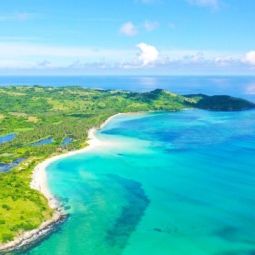 Caramoan island beach aerial view
