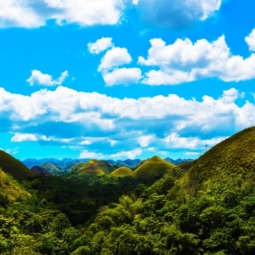 Chocolate Hills Bohol blue sky