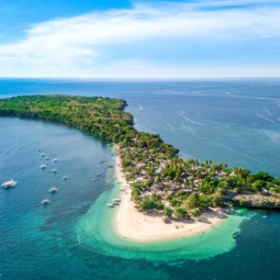 Aerial View of Tulang Diot Island, Camotes