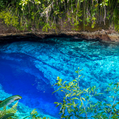 Hinatuan Enchanted River deep blue water