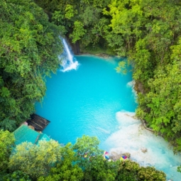 Kawasan Falls aerial view