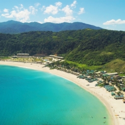 Pagudpud beach blue sea aerial view