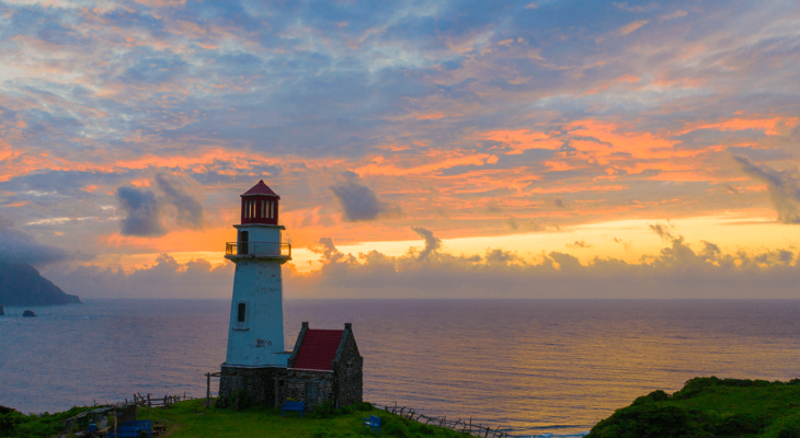 Tayid Lighthouse scenic sunrise view